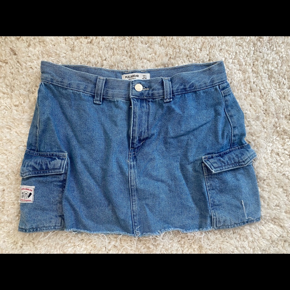 Denim pull & bear skirt
